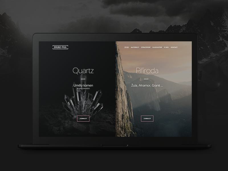 Bruno Paul dark mockup fullscreen website 3d macbook dark mockup