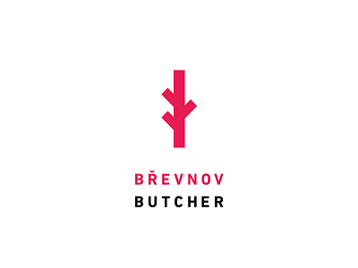Brevnov Butchery Logo Facelift branch butcher erb logo monastery poster red