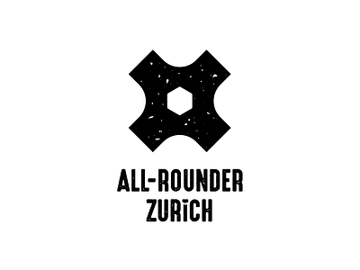 All-Rounder Zurich Logo black brand corporate dirt fashion illustration logo symbol typography vector