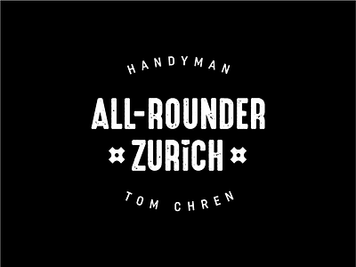 All-Rounder Zurich Logotype brand branding dirt icon illustration logo symbol typography vector