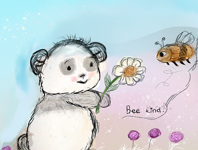 bee nice children book illustration design illustration