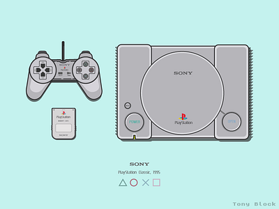 PlayStation One adobe illustrator digital illustration digitalart flat illustration graphicdesign illustration illustrator playstation playstation 1 retro retro design vector illustration vectorart