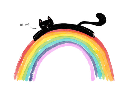 Rainbow Cat cat childrens book illustration childrens illustration colorful colourful illustration illustrator procreate rainbow