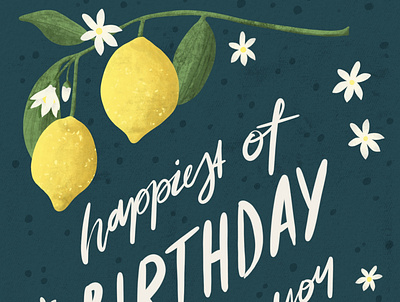 Birthday Lemons birthday card food illustration food illustrations graphic design greetingcard greetings card illustrator lemons