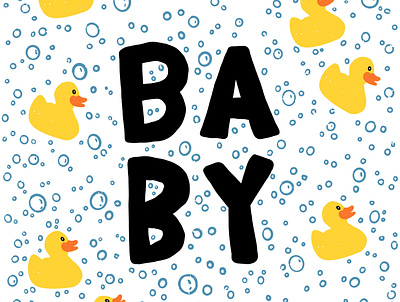 Duckies birthday baby childrens illustration duckies ducks greetings card illustration illustrator newborn pregnancy procreate rubber duck surface pattern design