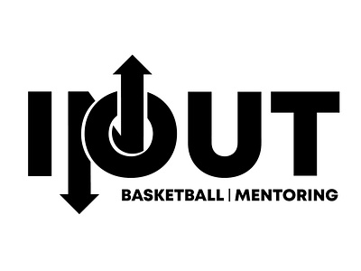 In & Out Basketball branding design flat graphic design icon logo minimal typography vector web