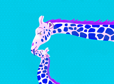 Giraffe design flat illustration