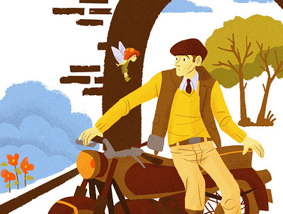 Motorcycle design illustration