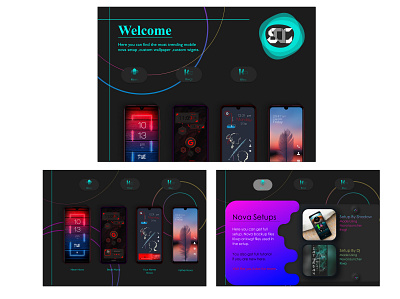 Modern Website app dark design instagram simple typography ui uiux vector web website