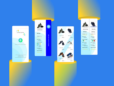 Shoes Comparison Simple ui app design figma instagram logo share simple typography ui web