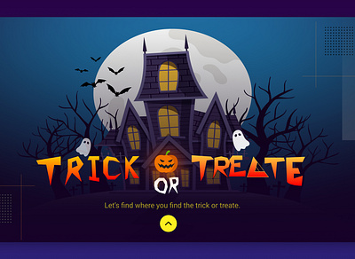 Trick or treate branding dark design figma halloween instagram logo simple typography ui uiux web