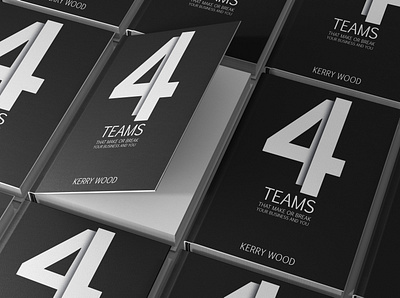 4 Teams book cover graphic design vector