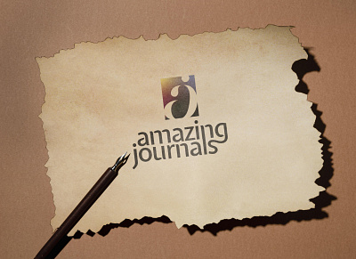 Amazing Journals graphic design logo vector