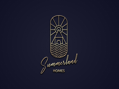 Summerland Homes graphic design illustration logo looh minimalistic vector