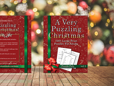 A Very Puzzling Christmas book cover christmas graphic design puzzling vector