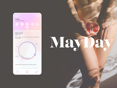 Period tracker - UI Concept app branding design mobileapp mobileappdesign nativeapp periodtracker photoshop ui uidesign uiux