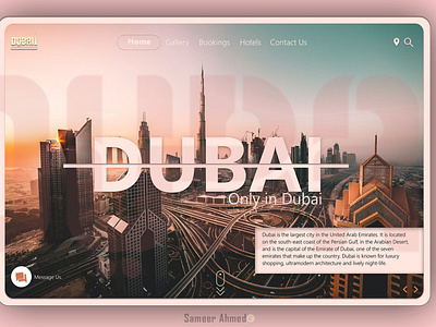 Dubai Travel Web LAnding Page.