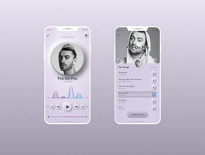 🌞 Light Mode Music Player App - IU Design app design minimal music musicapp musicplayer typography ui ux