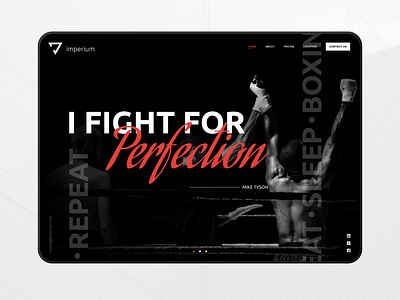 Imperium - boxing website UI concept