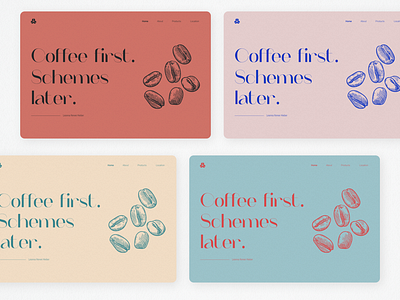 Colours & Typography - Exploration coffee coffeelover coffeeshop colorcombinations colorfulldesign colors design illustration illustrator landingpage minimal playingwithcolors typography ui ux vector web website