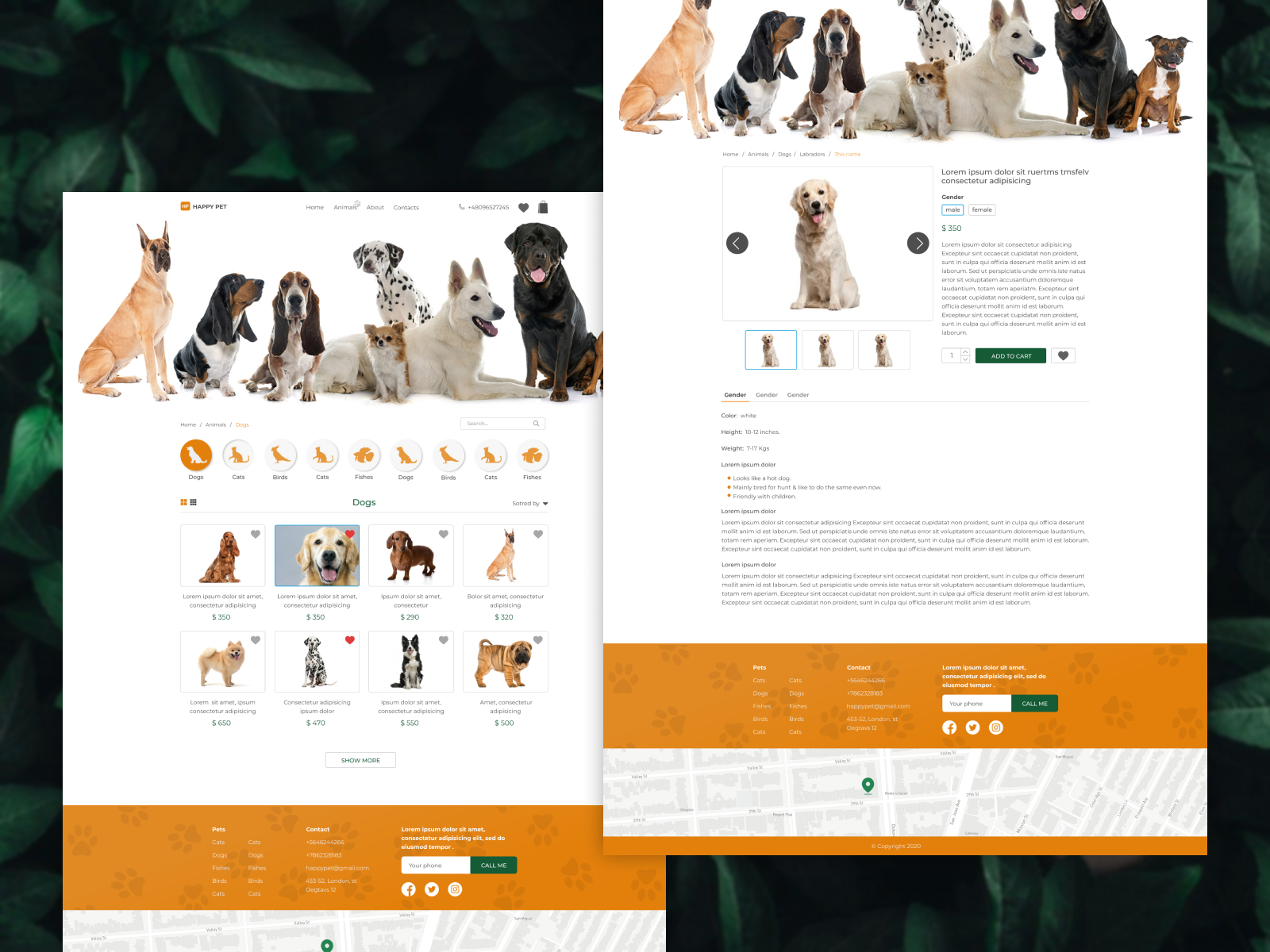Online pet store Product page by Viktoria Lysko on Dribbble