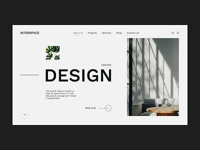Interior Agency Header Concept design ui ux web