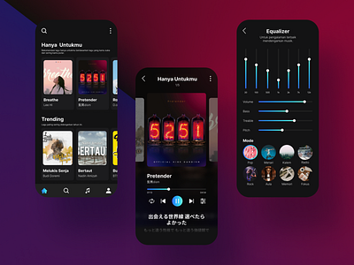 Music Player application design illustration inspiration music uidesign ux uxdesign