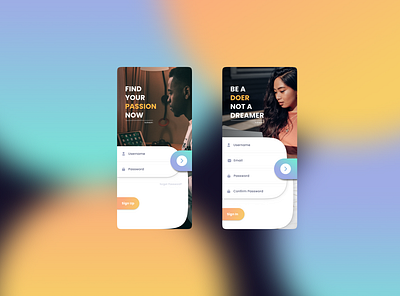 Log In / Sign Up Mobile app dailyui design form log in login mobile screen signin signup