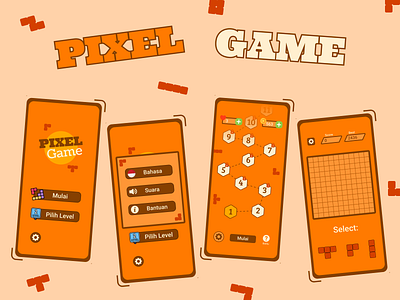 Pixel Game games mobile mobile app mobile app design mobile design mobile ui tetris