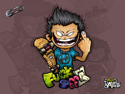 Fuck off ! character design illustration vector