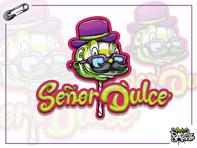 Señor Dulce brand character design lettering