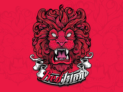 Red Lion brand branding character design design digitalart illustration ilustración logo poster typography vector vector art