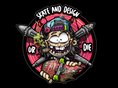 Skate and Design or Die ! character design digitalart illustration ilustración vector vector art