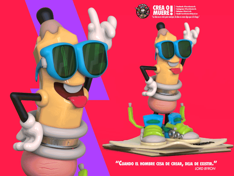 Crea o Muere 3d art art toy character animation character creation characterdesign collection creative creative design digitalart illustration vinyl toy