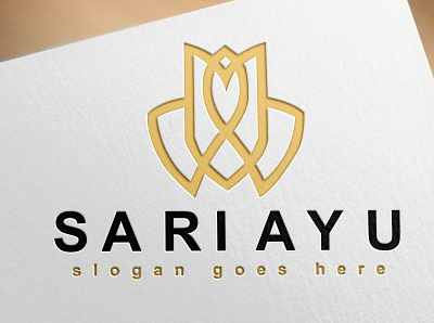 Sariayu creative design logo minimal vector