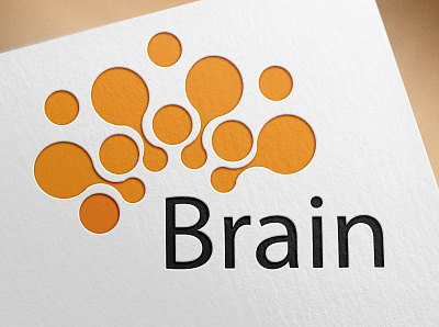 Brain creative design logo logodesign minimal vector
