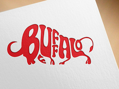Buffalo branding creative design flat icon illustration logo minimal typography ux vector
