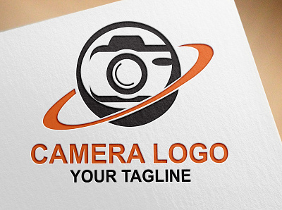 Camera logo branding creative flat icon illustration logo minimal typography ux vector