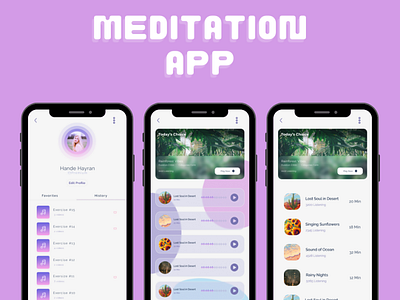 Meditation App Design app design ui ux