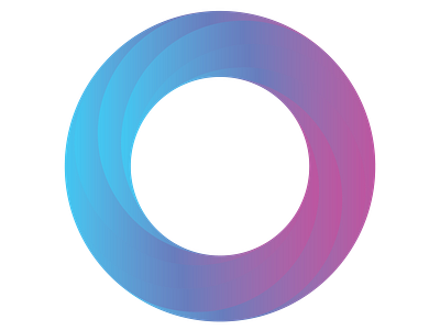 Swirl 3d circular gradient illustrator logo