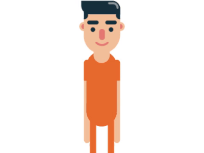 Orange Suit (M) character drawing flat design illustrator minimal prisoner