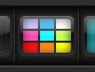 Holographium Color Settings Button ツ iphone app tactile design taptanium user interface