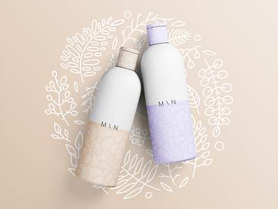 Organic cosmetics minimal packaging design