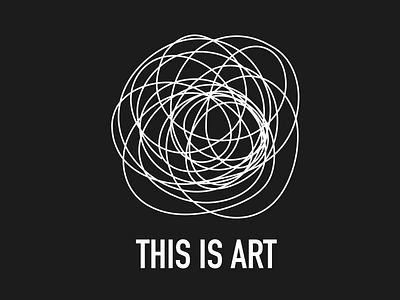 THIS IS ART abstract vector hand drawn print