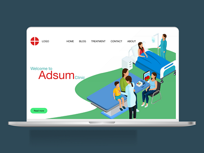 adsum clinic web page ui