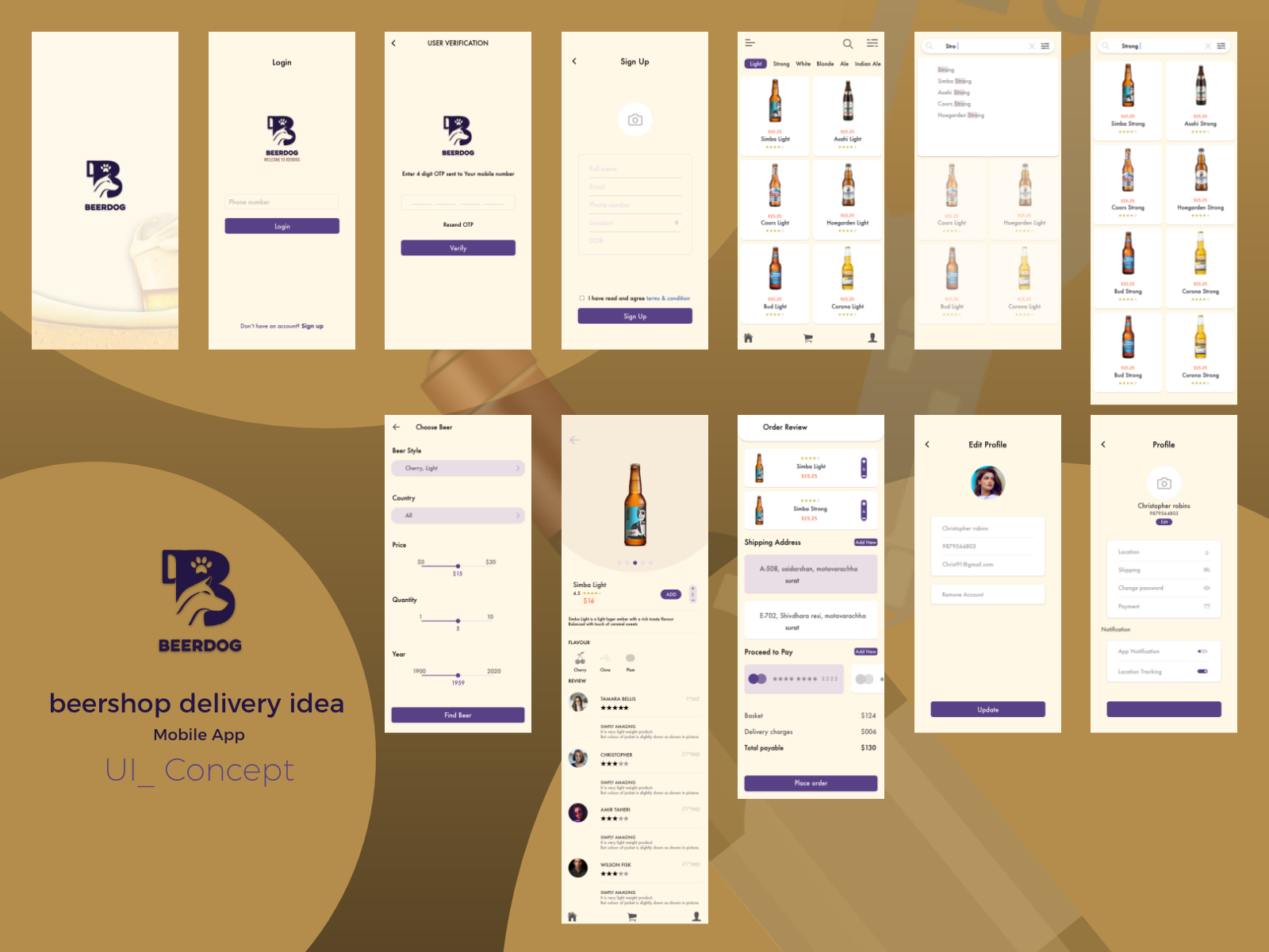 beer delivery app ui 1 by Bhavin Vaghasiya91 on Dribbble
