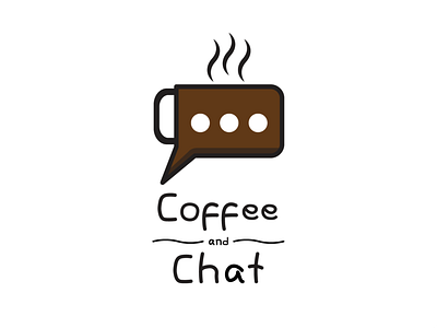 Coffee & Chat cafe cafe branding cafe logo coffee coffee shop design flat logo vector