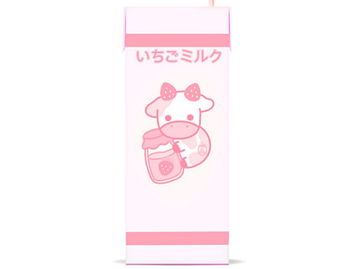 Strawberry milk box design design box milk