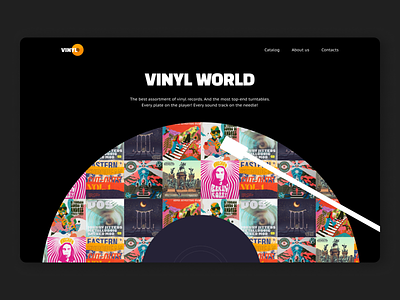 Landing Page for Vinyl design landing page ui ux uxui design web design