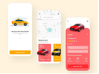 Cab booking app app cab cabbooking design designer illustration mobileapp mobiledesign ui ux